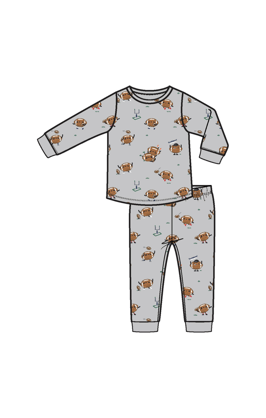 Footballs Playing Football - LS PJ Set