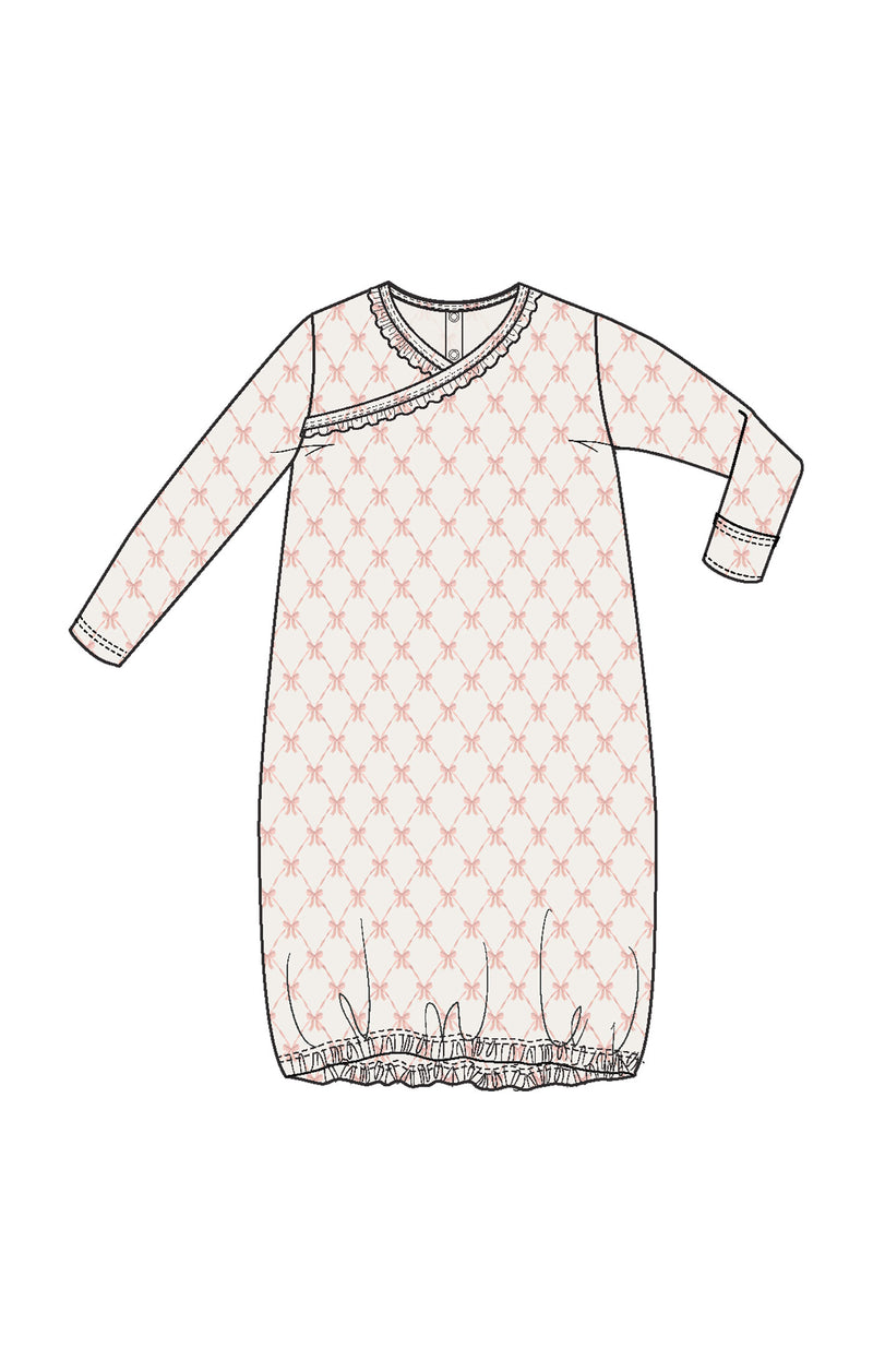 Ribbon Trellis Bow - Kimono Gown