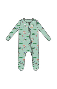 Golf Pros - Green - 2 Way Zipper Footie