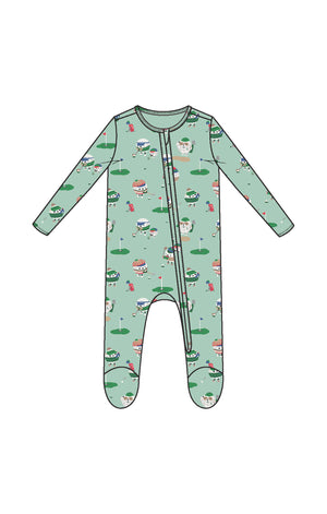 Golf Pros - Green - 2 Way Zipper Footie