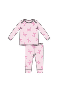 Pretty Bows - LS Loungewear PJ Set