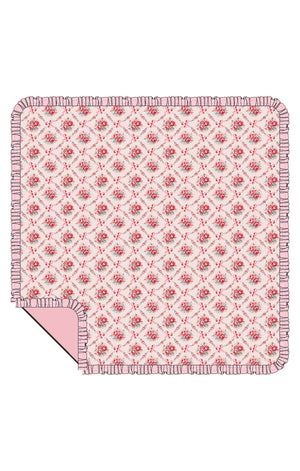 Rose Bow Lattice - Ruffle Blanket