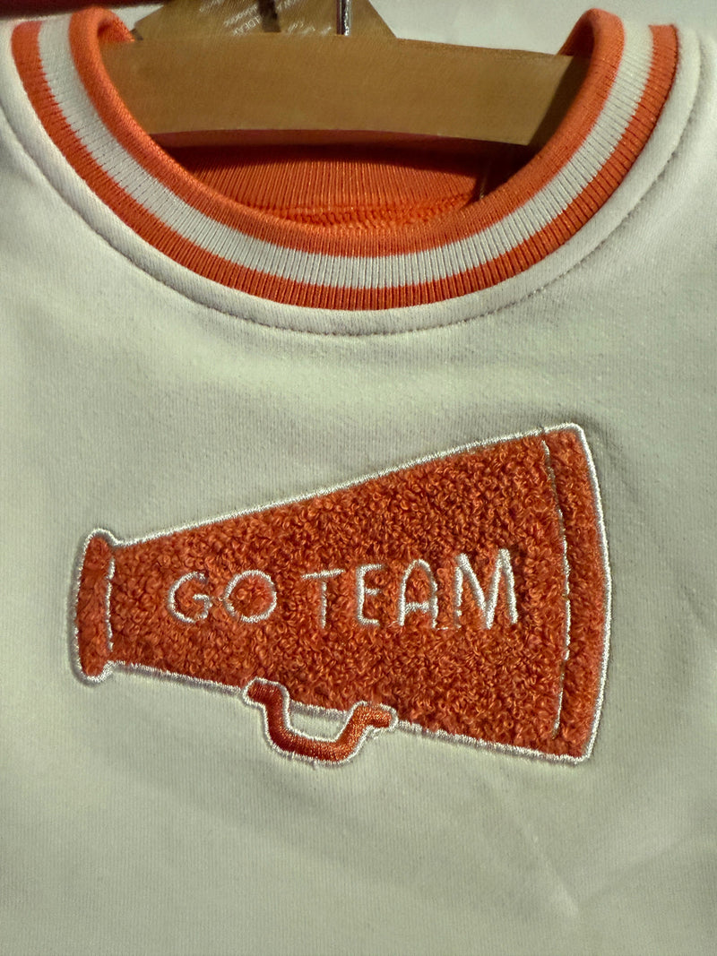 French Terry Sport - Varsity - Orange - French Terry Dress W/ Go Team Patch