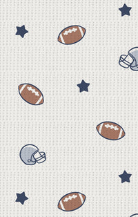Footballs & Stars - LS Raglan Henley Romper & Kanga Pocket