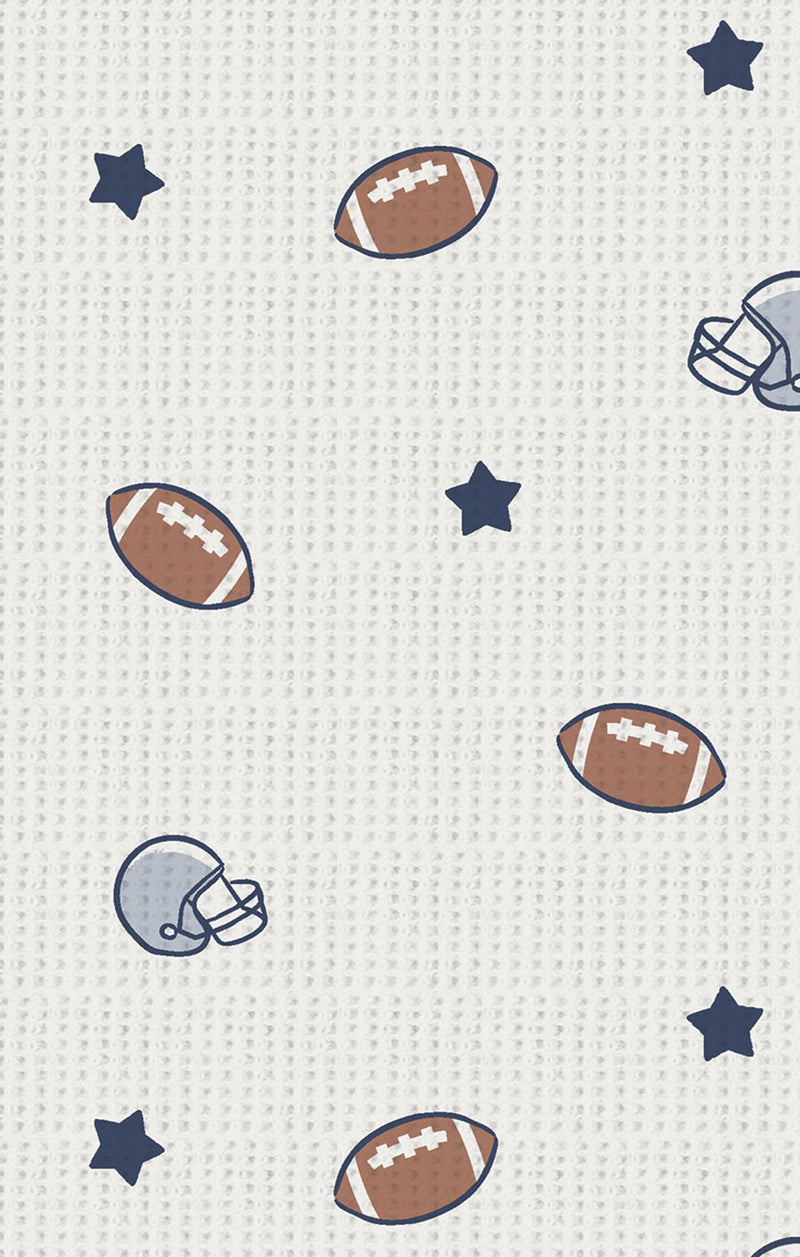 Footballs & Stars - LS Raglan Henley Romper & Kanga Pocket