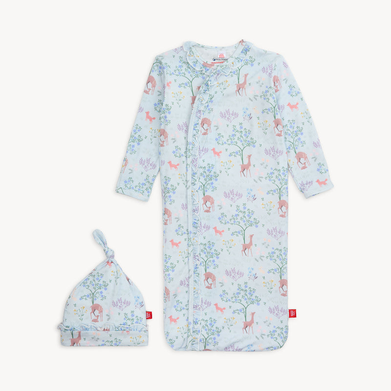 Love You Deerly - Modal Magnetic Cozy Sleeper Gown & Hat Set