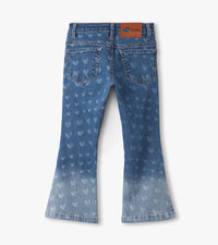 Hearts Flared Leg Denim Jeans