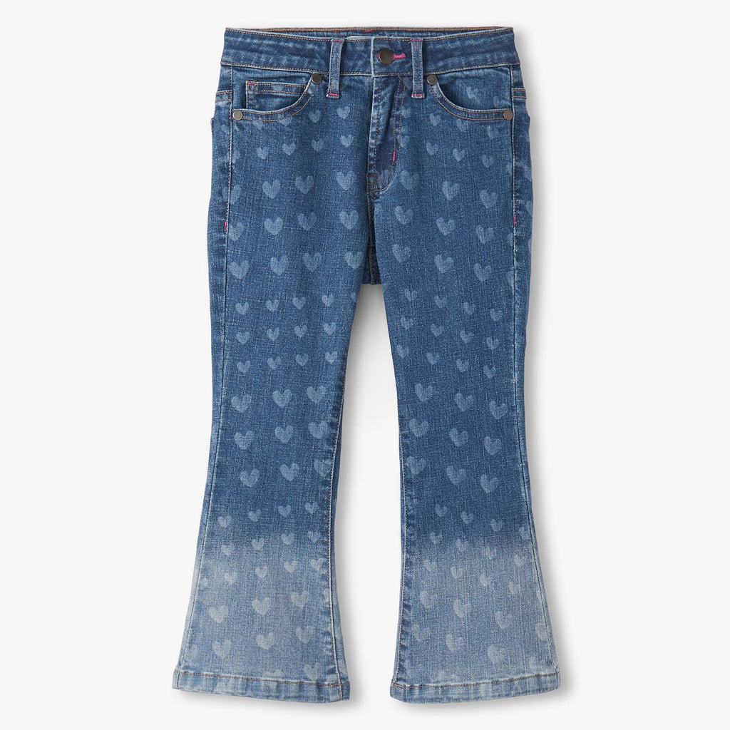 Hearts Flared Leg Denim Jeans
