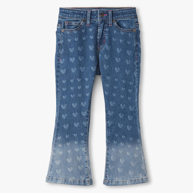 Hearts Flared Leg Denim Jeans