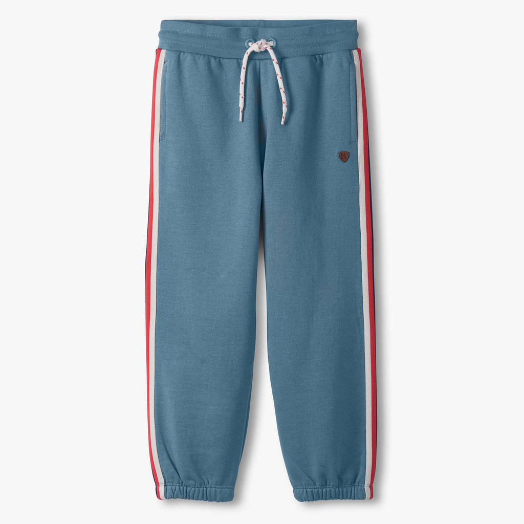 Blue Stone Track Pants with Side Taping