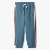 Blue Stone Track Pants with Side Taping