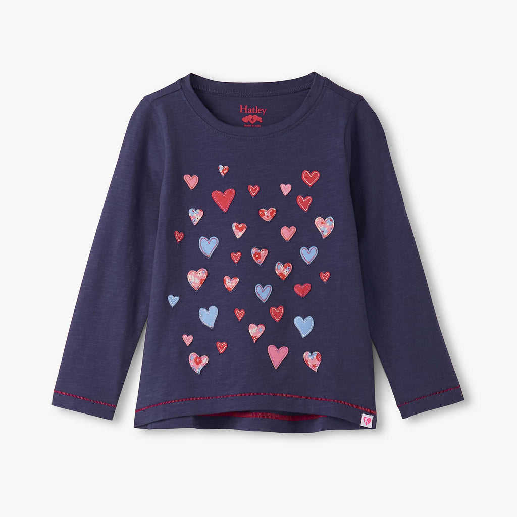 Falling Hearts Long Sleeve Tee