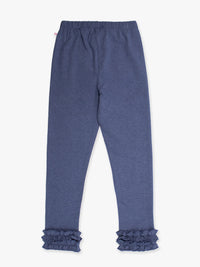 Faux Denim Ruffle Leggings
