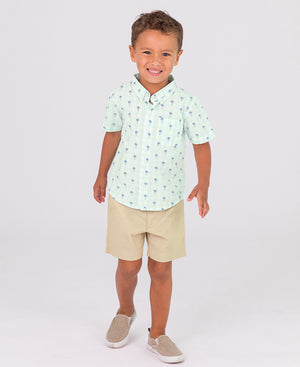 Khaki Stretch Chino Shorts