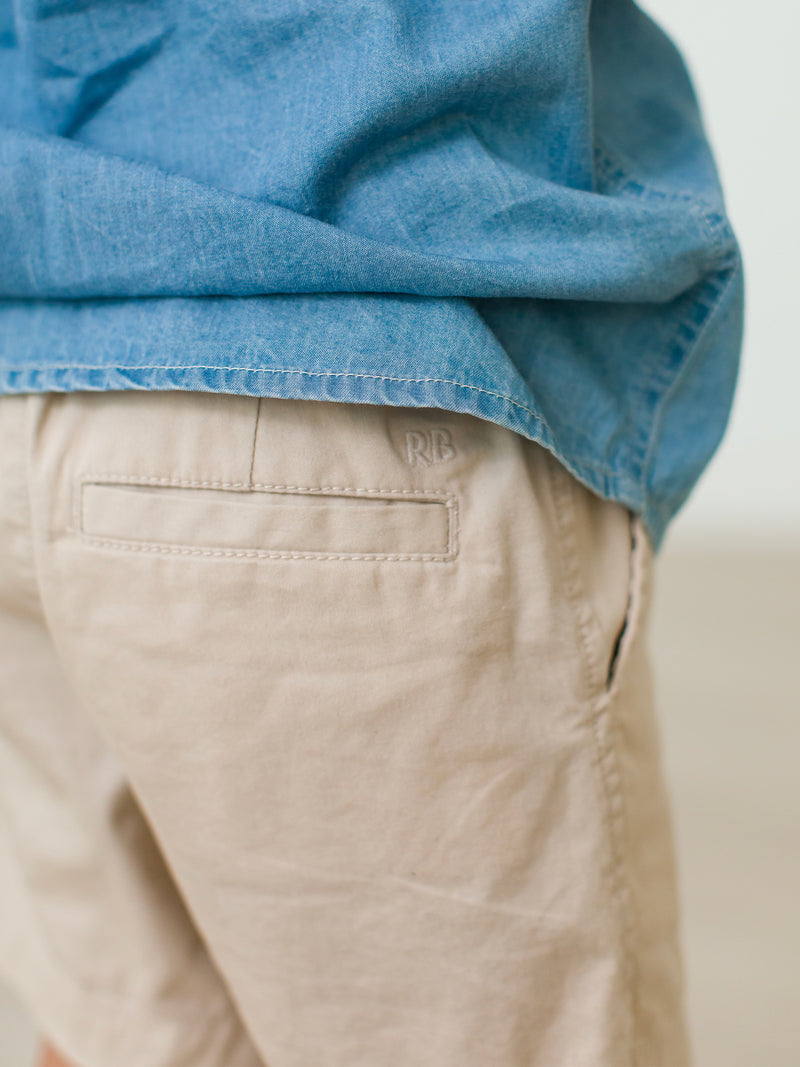Khaki Stretch Chino Shorts
