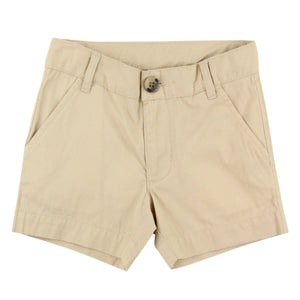 Beige shorts on a white background