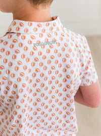 Knit Short Sleeve Performance Polo - Football Frenzy