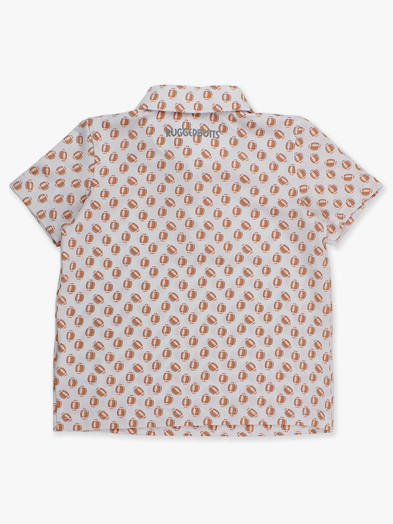 Knit Short Sleeve Performance Polo - Football Frenzy