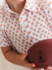Knit Short Sleeve Performance Polo - Football Frenzy