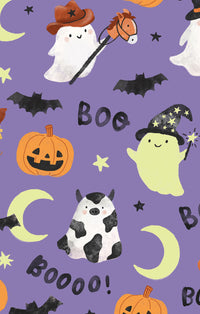 Costumed Ghosts - Glow In The Dark - Purple - L/s Loungewear Set