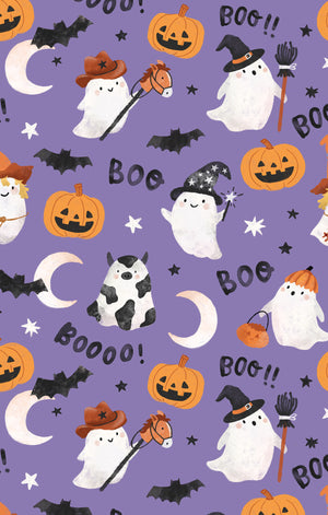 Costumed Ghosts - Glow In The Dark - Purple - L/s Loungewear Set