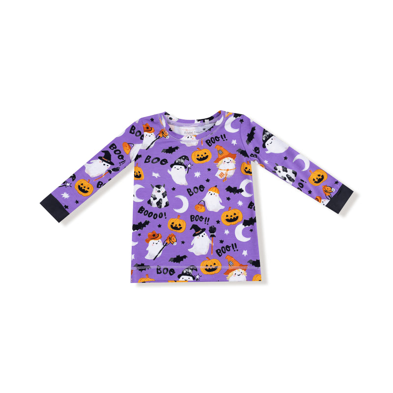 Costumed Ghosts - Glow In The Dark - Purple - L/s Loungewear Set