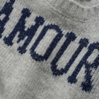 Amour - Light Grey Melange Knit Pullover