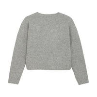Amour - Light Grey Melange Knit Pullover