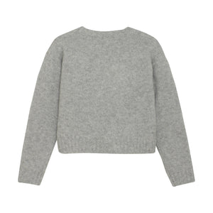 Amour - Light Grey Melange Knit Pullover