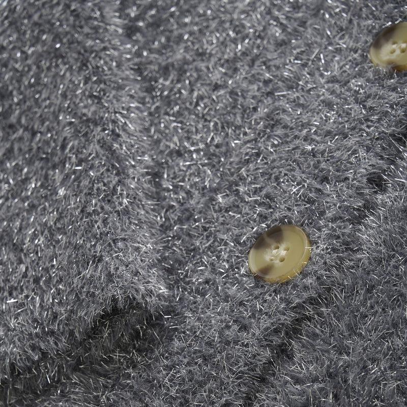 Glitter Knit Cardigan - Iron Gate