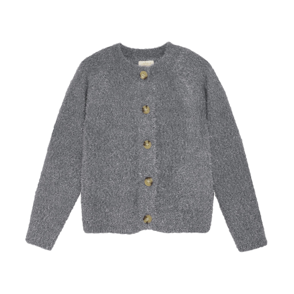 Glitter Knit Cardigan - Iron Gate