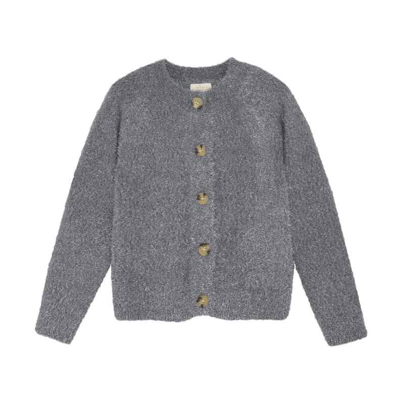 Glitter Knit Cardigan - Iron Gate