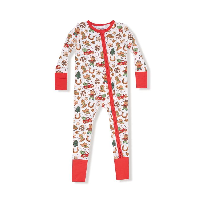 Cowboy Christmas 2Way Zip Romper