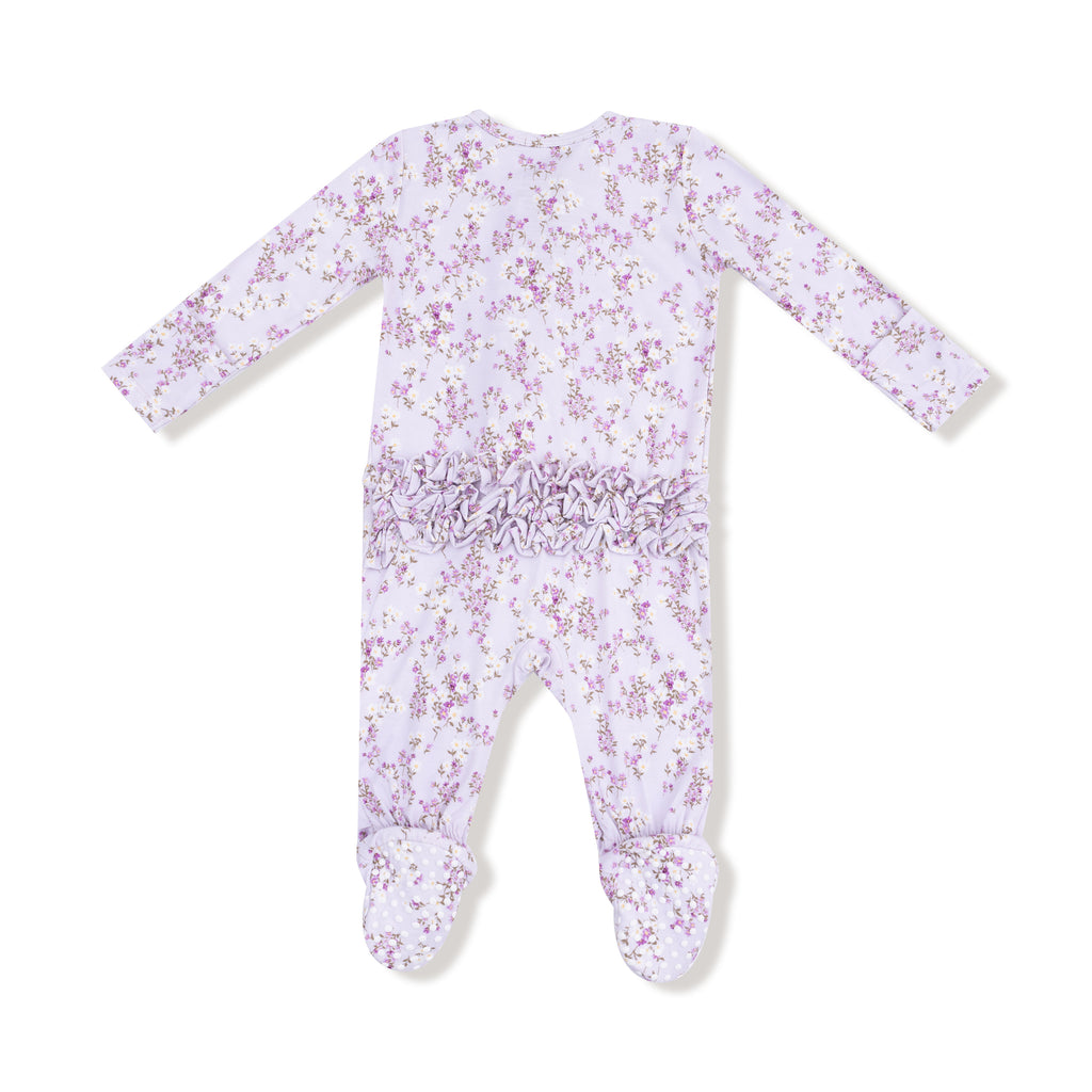 Sweet Dream Florals - Ruffle 2way Zip Footie