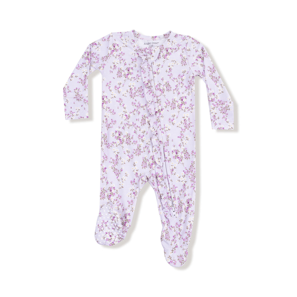 Sweet Dream Florals - Ruffle 2way Zip Footie