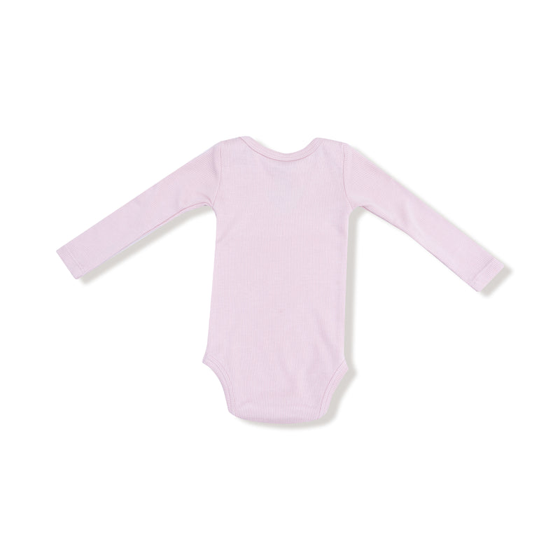 Patchwork Cowgirl - Smocked Overall & Pin Ribbed LS Bodysuit Set