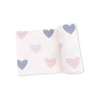 Hearts - Modal Rib - Swaddle Blanket
