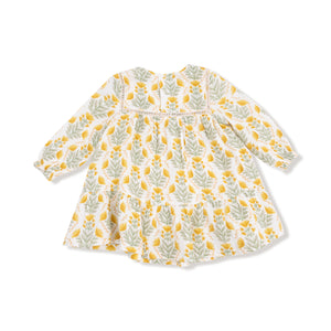 Winter Dandelions - Ladder Trim Dress & Rib Legging Set
