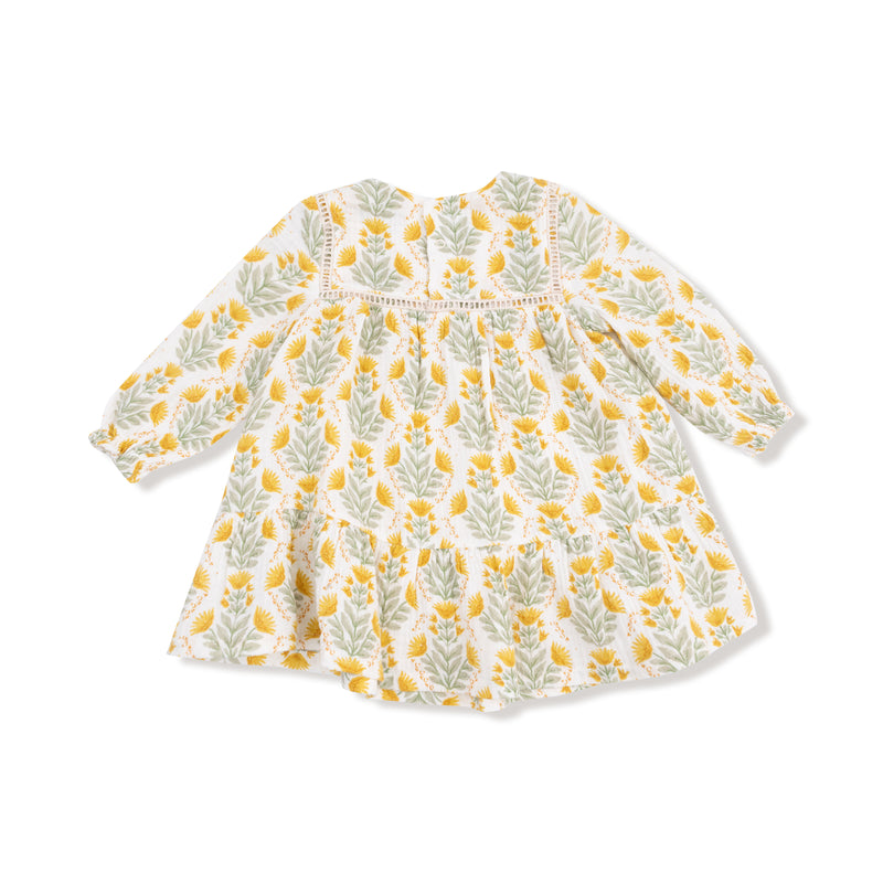 Winter Dandelions - Ladder Trim Dress & Rib Legging Set