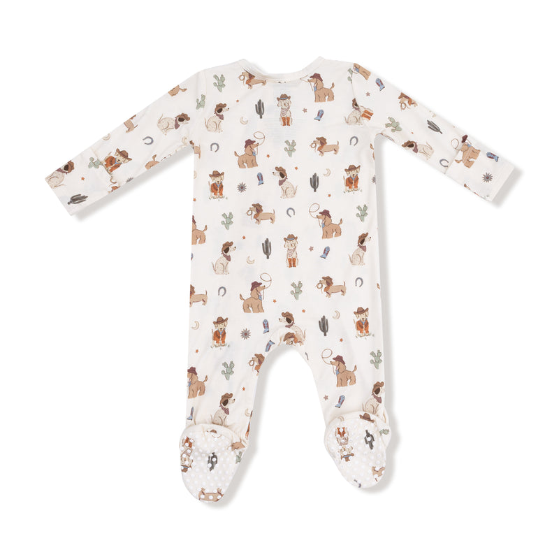 Cowboy Dogs - 2 Way Zipper Footie