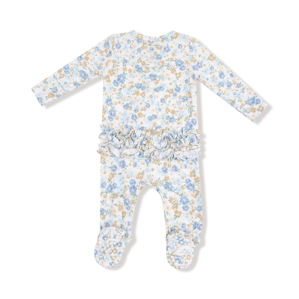 Sweet Rose Calico - Ruffle 2way Zip Footie