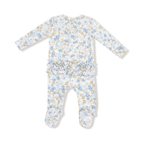 Sweet Rose Calico - Ruffle 2way Zip Footie