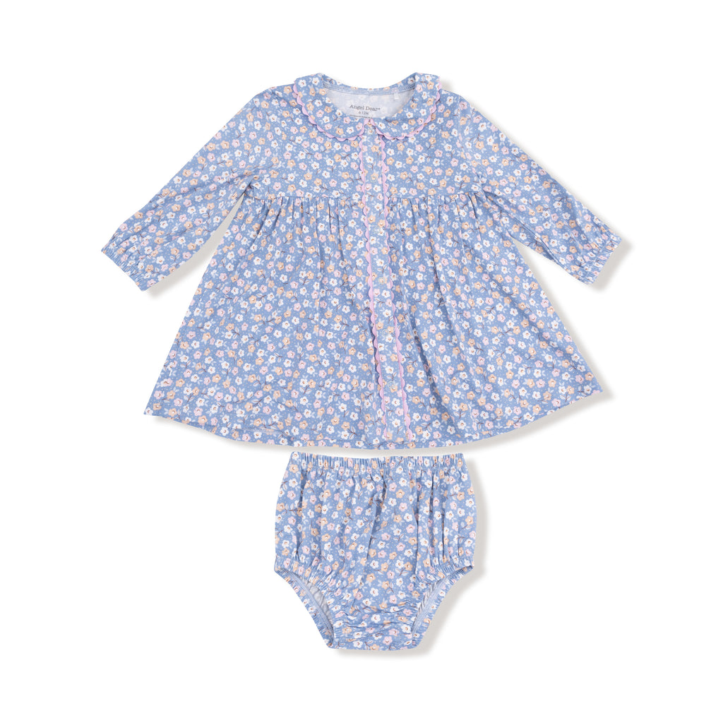 Country Calico - Jill LS Dress with Ric Rac