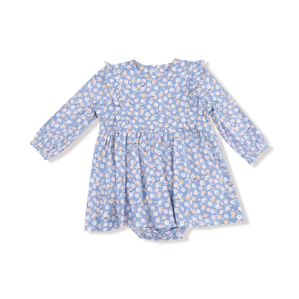 Country Calico - Ruffle LS Bodysuit Dress