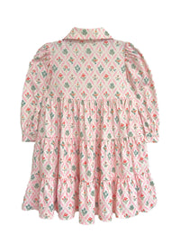 Pink Floral LS Dixie Dress