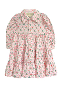 Pink Floral LS Dixie Dress