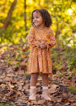 Olivia Dress - Yellow Ochre