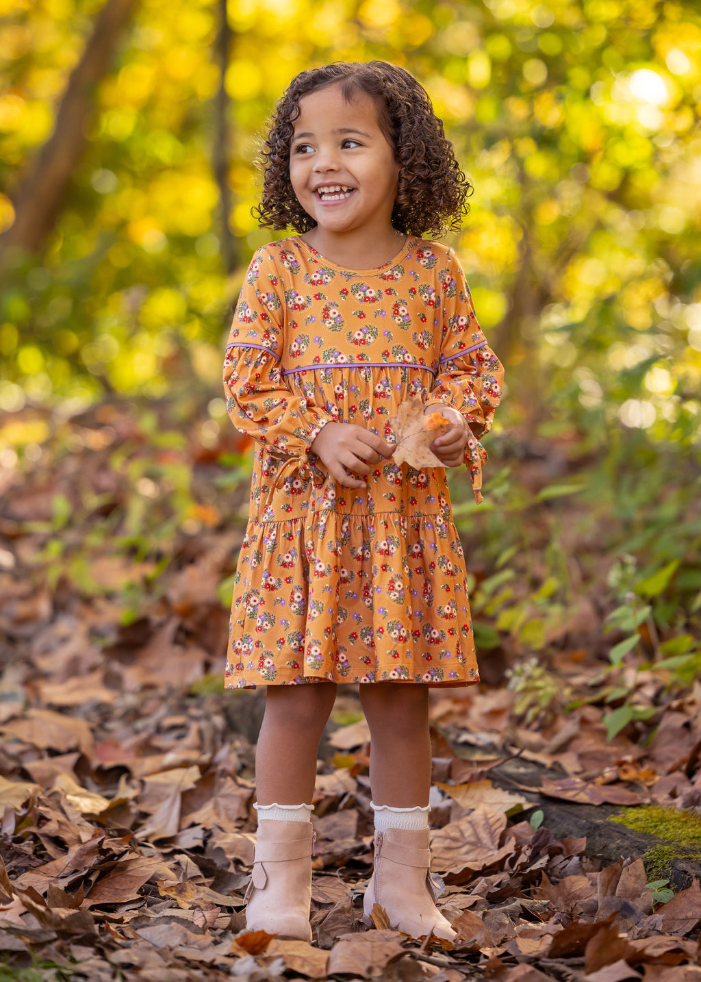 Olivia Dress - Yellow Ochre