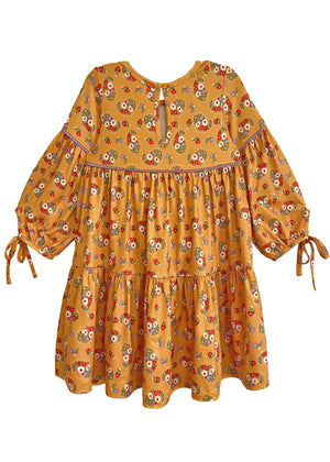 Olivia Dress - Yellow Ochre