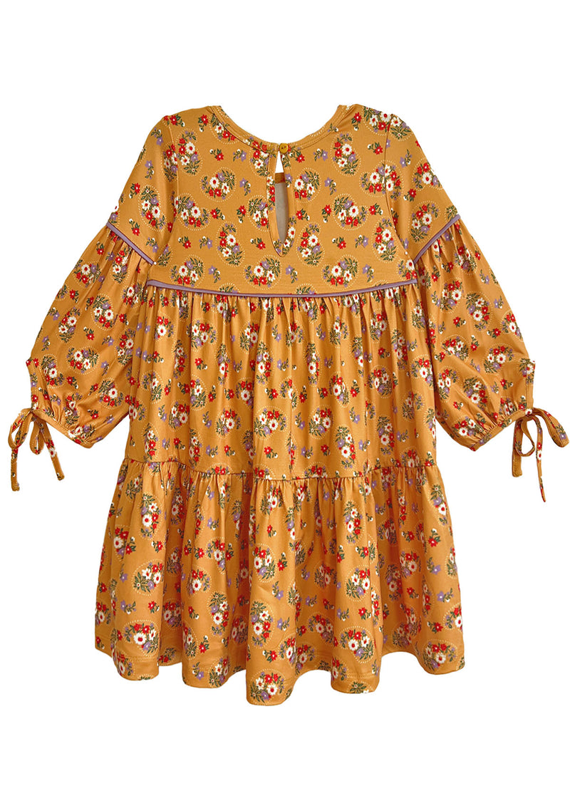 Olivia Dress - Yellow Ochre